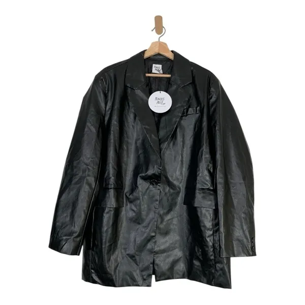 Princess Polly Jocelyn Faux Leather Jacket Size 16 - Image 4