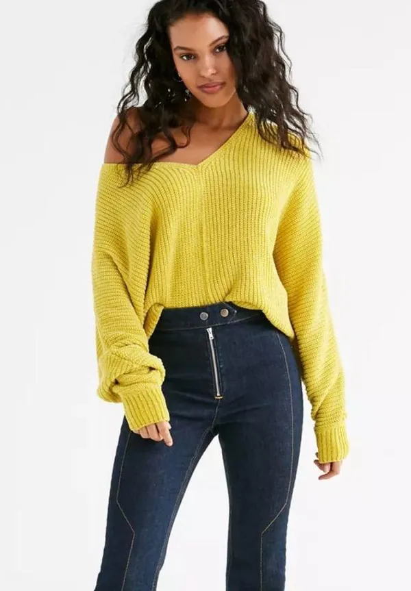 Urban Outfitters Oversized Chenille V-Neck Sweater - Image 2