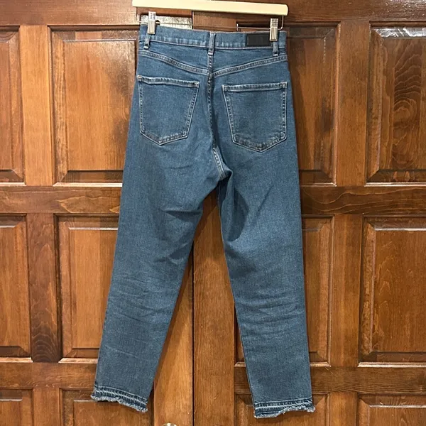 EXPRESS Mom‎ Jeans Women's 4 Super High Rise Button Fly Cropped Denim Pant - Image 4