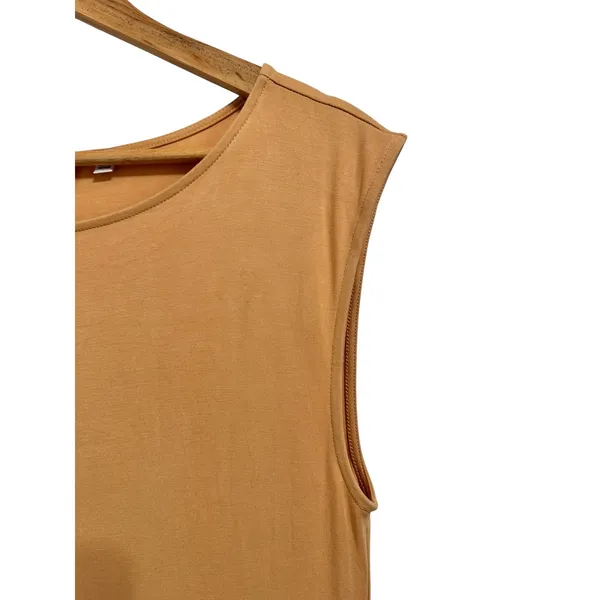 Wilfred Aritzia GoodLux Bloomsbury Dress size L mini ruffle‎ tiered orange - Image 2