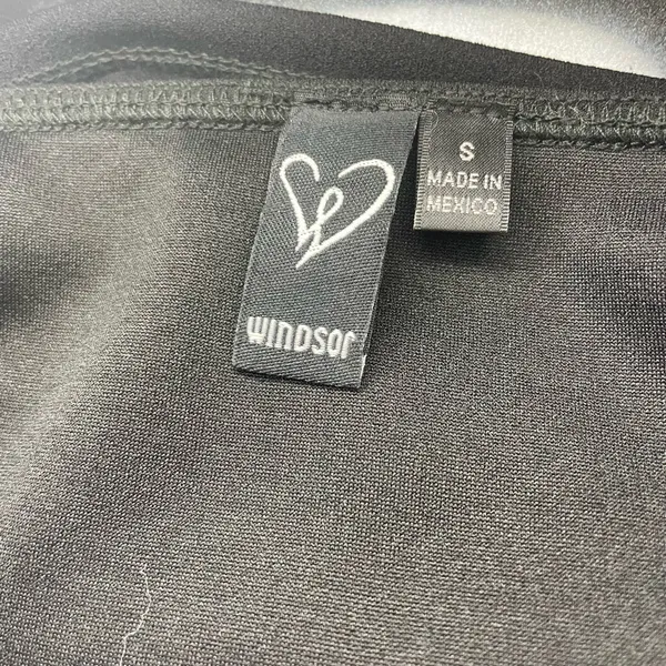 Windsor Black Crop Top with Glitter Straps - Image 4