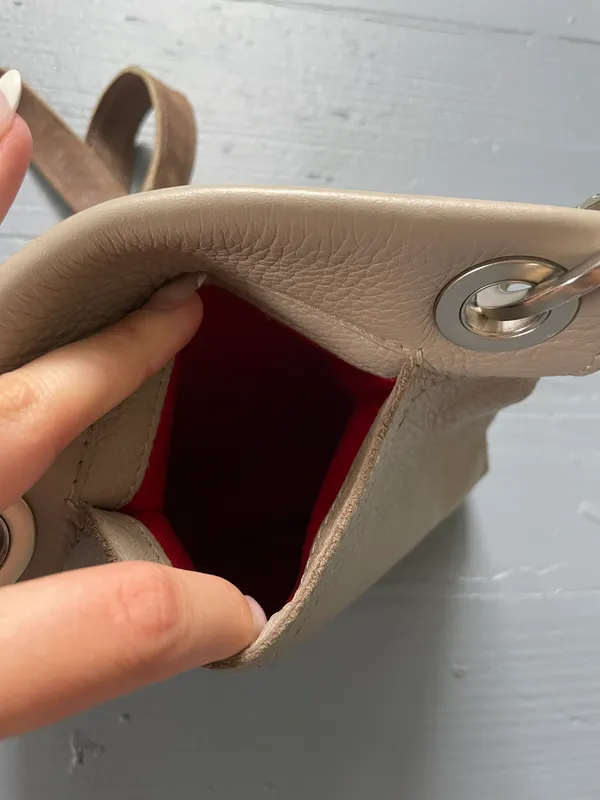 Hammitt Gray Leather Tony SML Crossbody Purse - Image 5