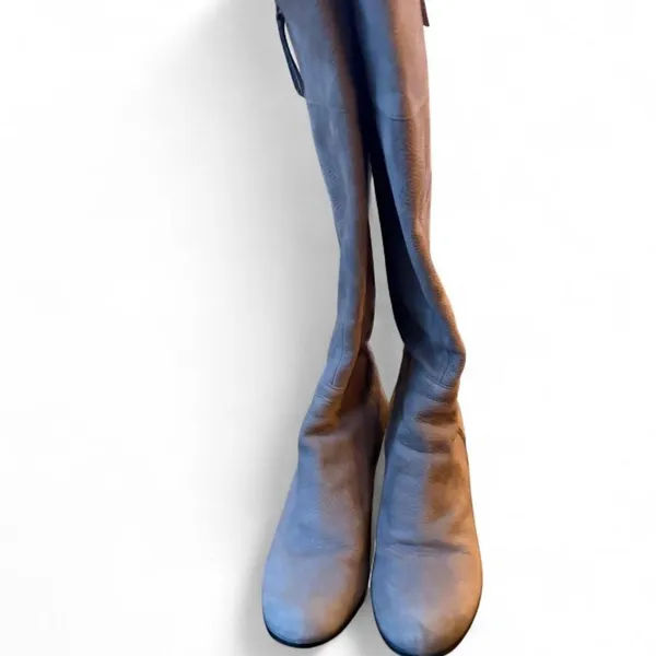 Cole Haan Gray Taupe Leather Knee High Boots Block Heel Women’s 7.5B - Image 7