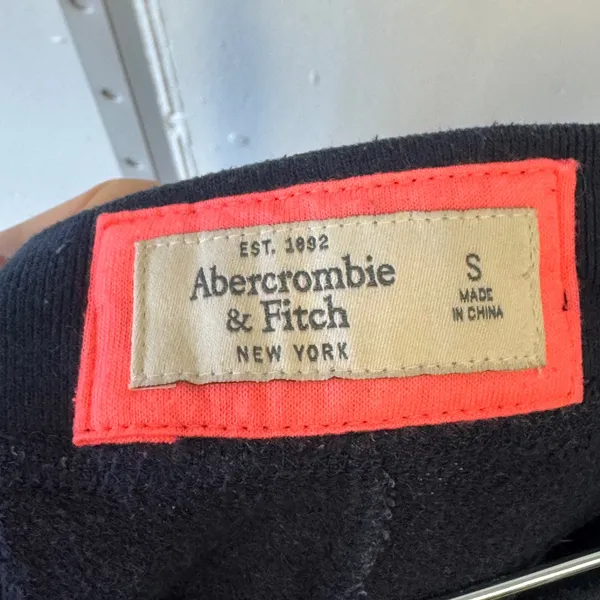 Y2K Abercrombie & Fitch Micro Mini Terry Shorts Small Navy Low Rise Cheeky - Image 6