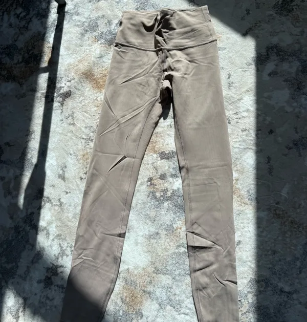 lululemon athletica Ribbed High-Rise Leggings in Taupe - Image 7