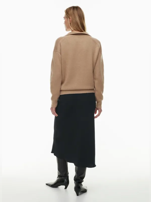 Aritzia Wilfred Luxe Cashmere Clara Sweater in Gold Camel - Image 7