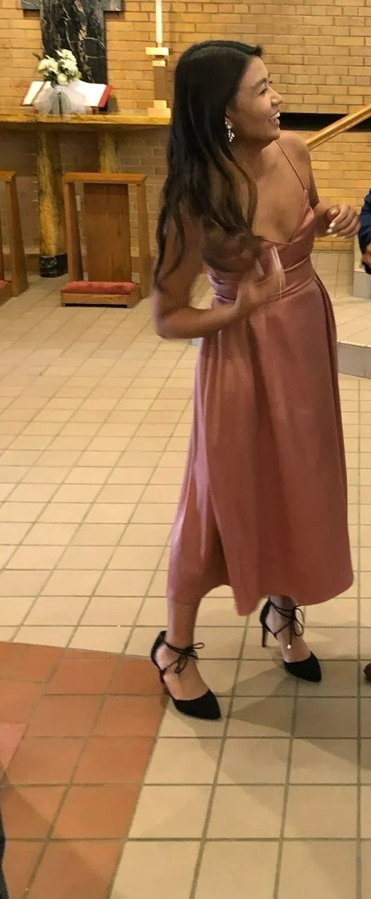 H&M Pink Satin Dress - Image 11