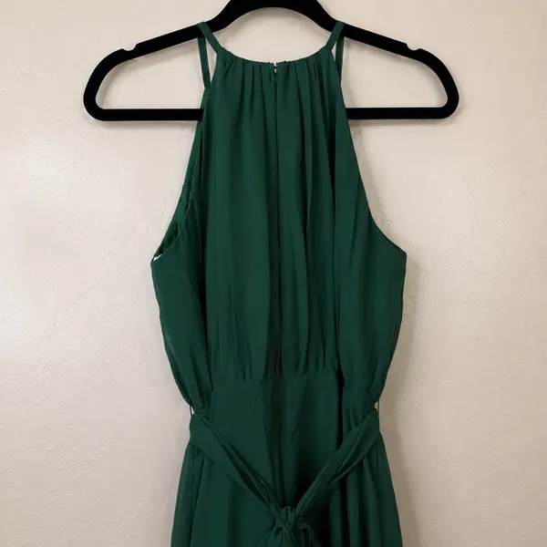 NEW JJ's House Vadele Peacock Bow Ruffle Chiffon Asymmetrical Cocktail Dress - Image 6