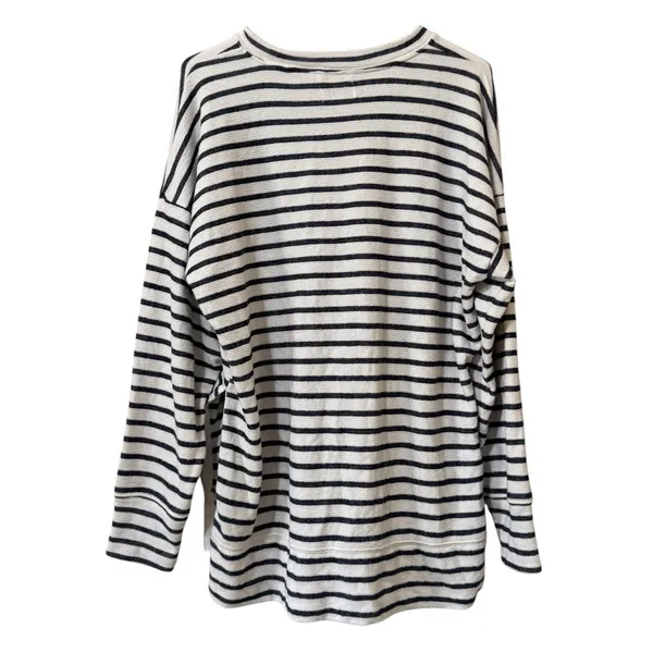 Aerie Striped Oversized M Terry‎ Relaxed Fit Tunic Swim Coverup Nautical Pool - Image 2