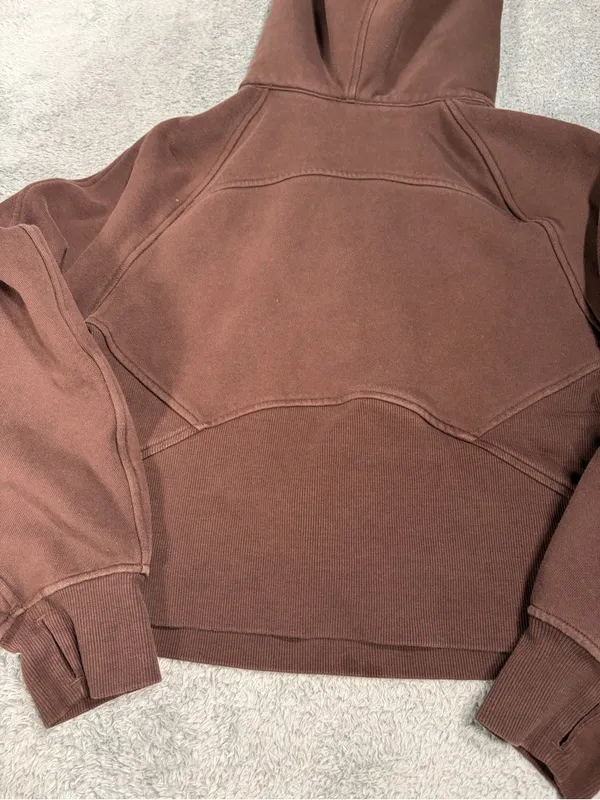 Lululemon scuba Brown oversized Half-Zip Hoodie sweatshirt XS/S - Image 12