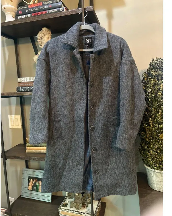 Nü Denmark Ragna Wool Blend Jacket Classic Navy Mix Womens Size Small Blue - Image 5