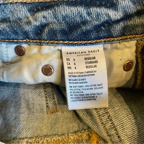 American Eagle Super High Rise A-line Denim Skirt 6 NWT - Image 5