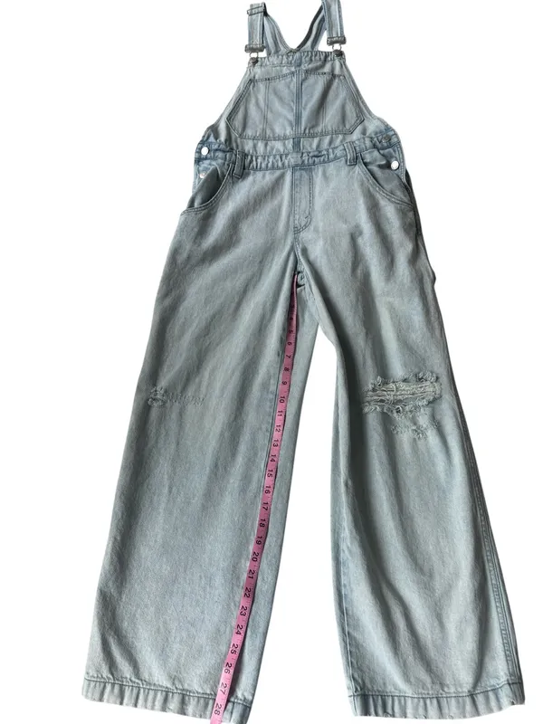 Wild Fable Light Blue Baggy Overalls - Image 5