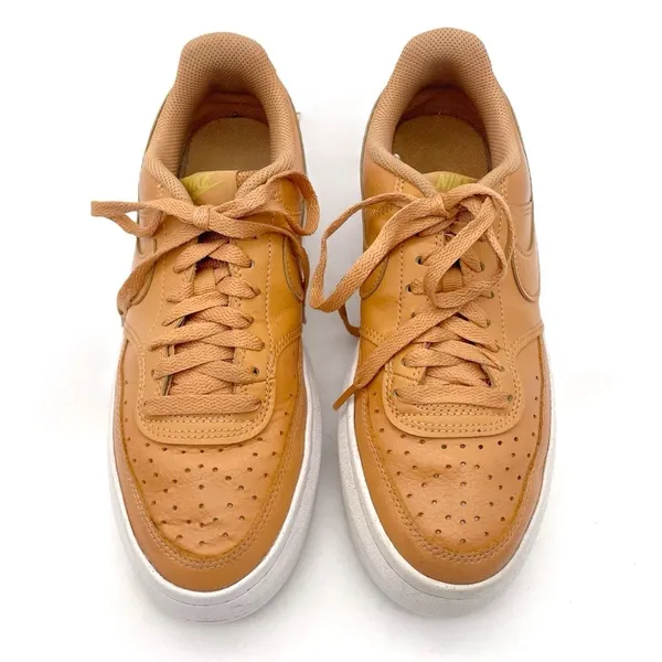 Nike Court Vision Alta Platform Sneakers Women’s Sz 8.5 Light Cognac Tan Leather - Image 8