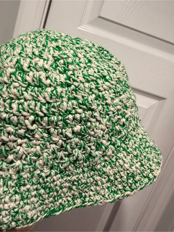 Handmade Crochet Bucket Hat 100% Cotton Lightweight Packable Festival Boho Beach - Image 3