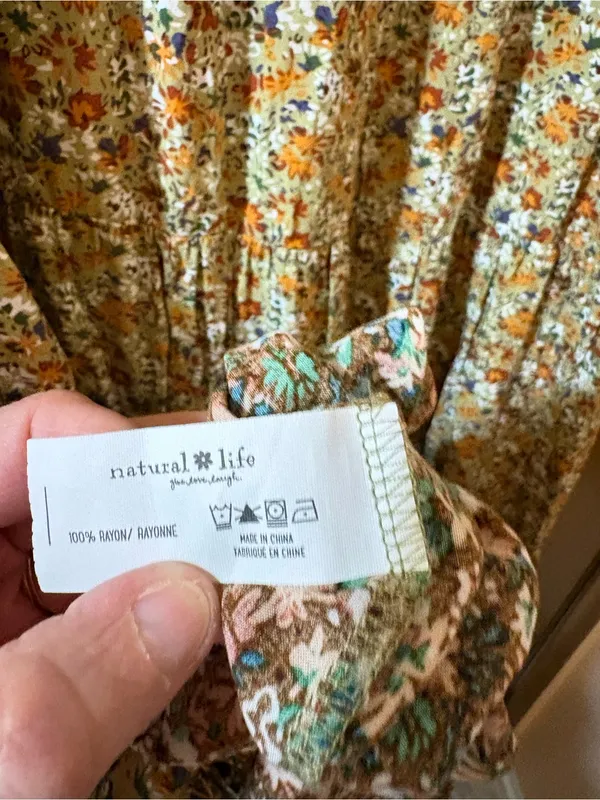 NWOT Natural Life green & brown floral maxi dress - Image 6