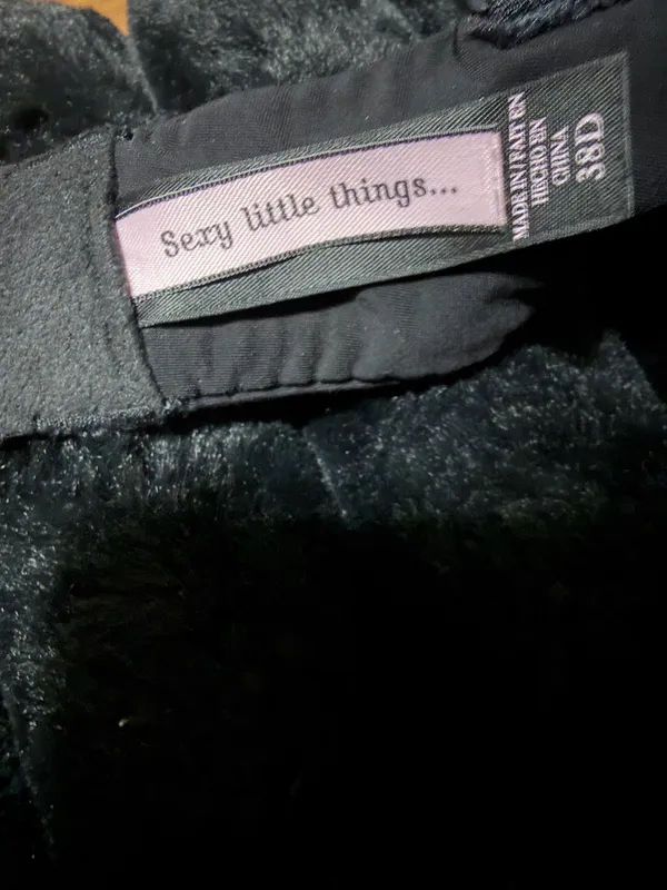 Victoria’s Secret Sexy Little Things Black Bra Cheetah Print Trim Size 38D - Image 4