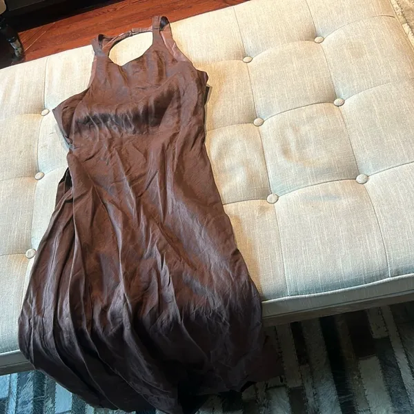 Dissh Brown Linen Full Length Jumper Size 10 - Image 4