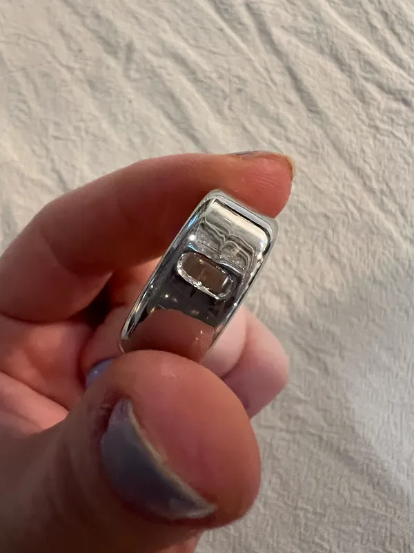 Oura Ring Cover Silver Size 6 - Image 2