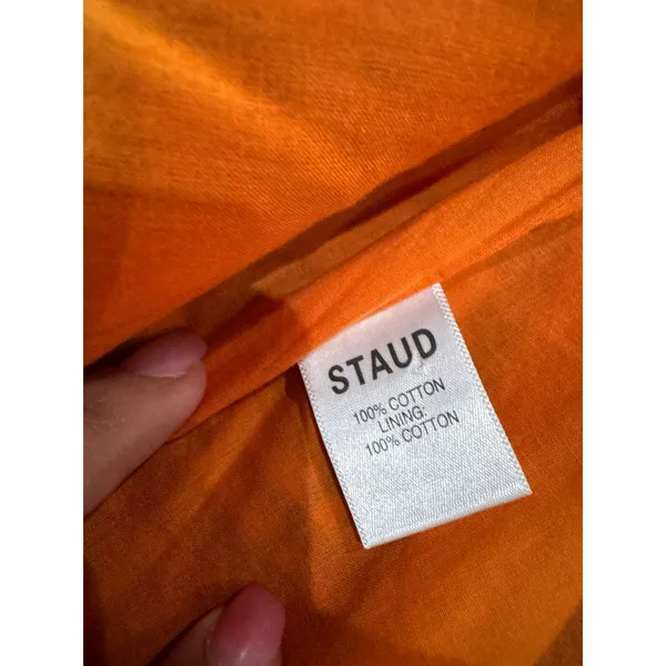 STAUD Crosshill Gingham Midi Dress Open Back Summer Dress Size Small - Image 7