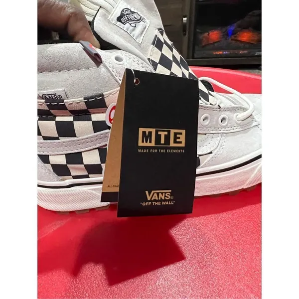Vans Marshmallow/Checkerboard Sk8-HI MTE-2 Shoe - Women 10.5 Men 9 - Image 4