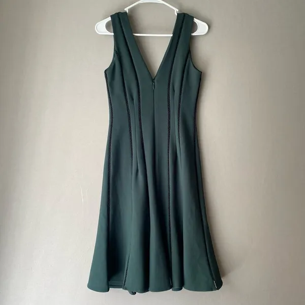 Adelyn Rae Office Siren Academia‎ V-Neck Fit & Flare Dress S Green - Image 7