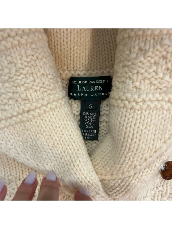 Vintage Lauren Ralph Lauren Women's Hand-Knit Wool Swiss Alps Ski Winter Sweater - Image 3