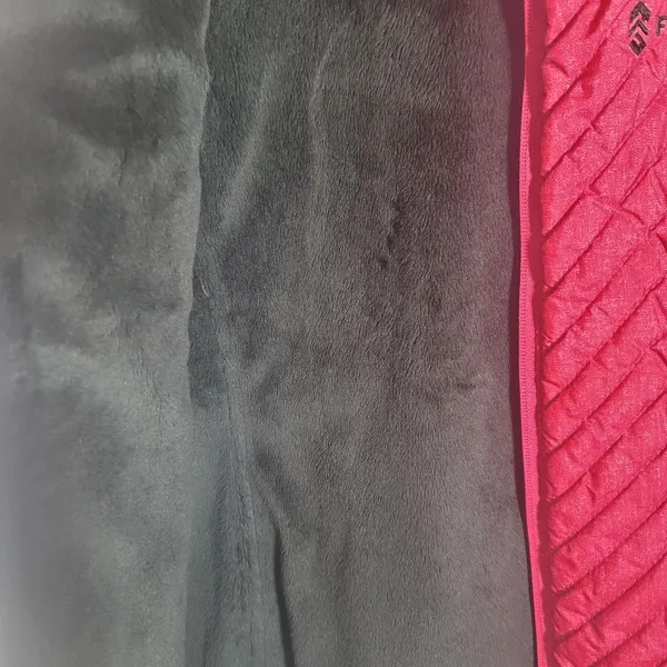 Free Country Reversible Quilted Puffer Vest Faux Fur Crimson Rose XL Gorpcore - Image 4