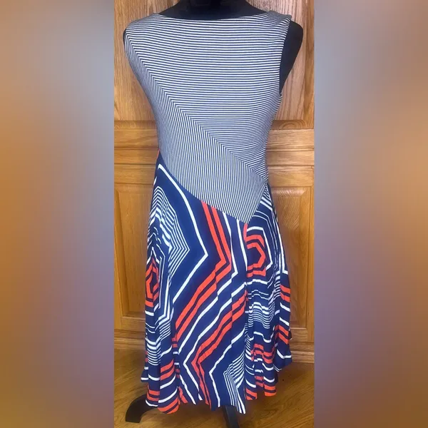 Maeve x Anthropologie Cameron Geometric Sleeveless Asymmetrical‎ Dress Size XS - Image 12