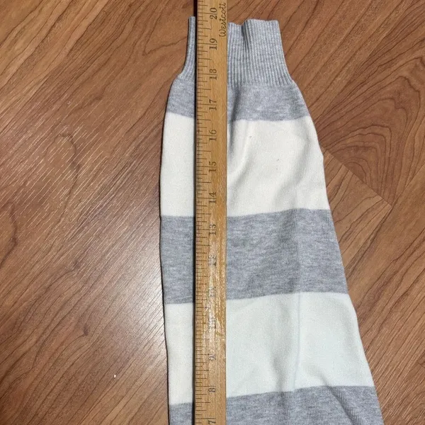 Garage Striped Cropped Sweater Women S Gray Neutral Soft Girl Preppy Sustainable - Image 10