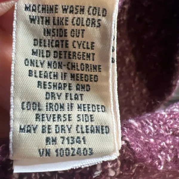 L.L. Bean Women's Burgundy Open-Front Cardigan - Image 9