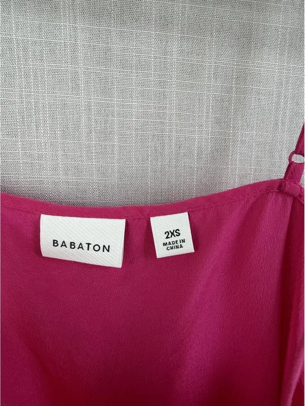 Aritzia Pink Silk Cami Top XXS - Image 2