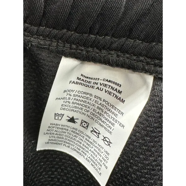 Nike Pro Dri-Fit Black Fleece Training Pants Sweatpants Elastic Waist‎ Women L - Image 7
