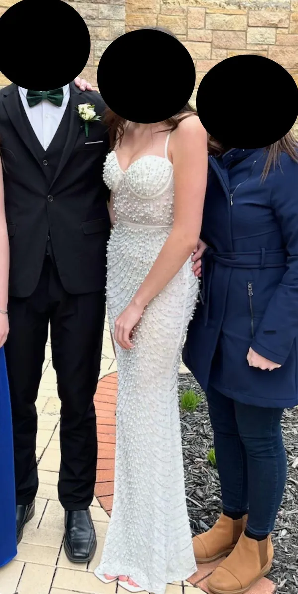 Pearl Prom Dress White - Image 4
