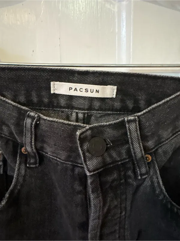 PacSun Women's Black Straight Leg Jeans - Image 2