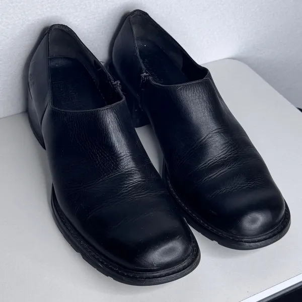 Y2K Timberland Smart Comfort System Black Leather Heeled Shoes Sz 8M - Image 7