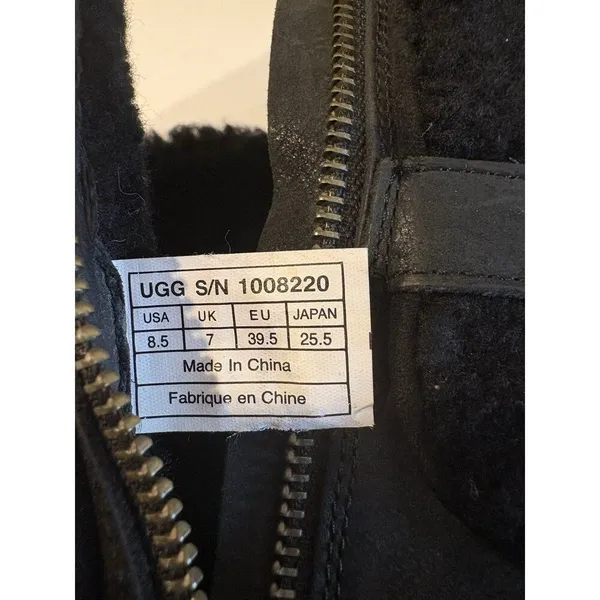 Ugg Blayre II Shearling Cuff Bootie Black Suede Size 8.5 - Image 6