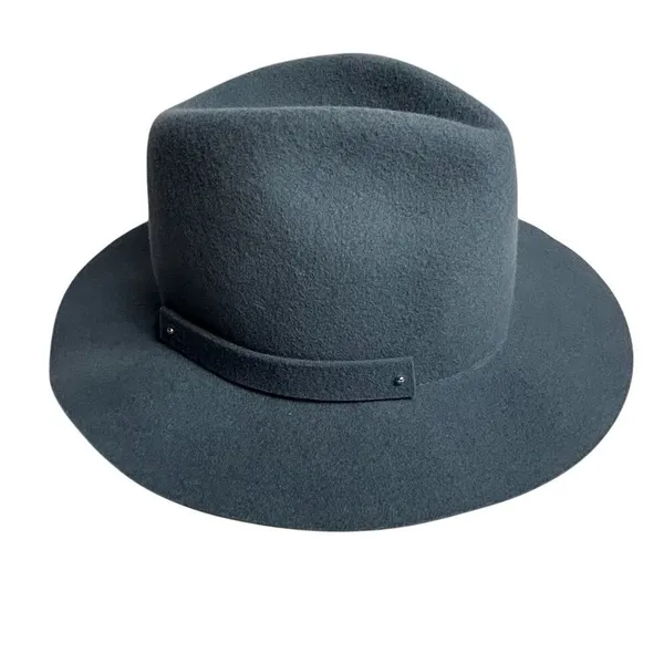 Anthropologie Women's Blue Wool‎ Fedora Hat One Size Travel Friendly - Image 14
