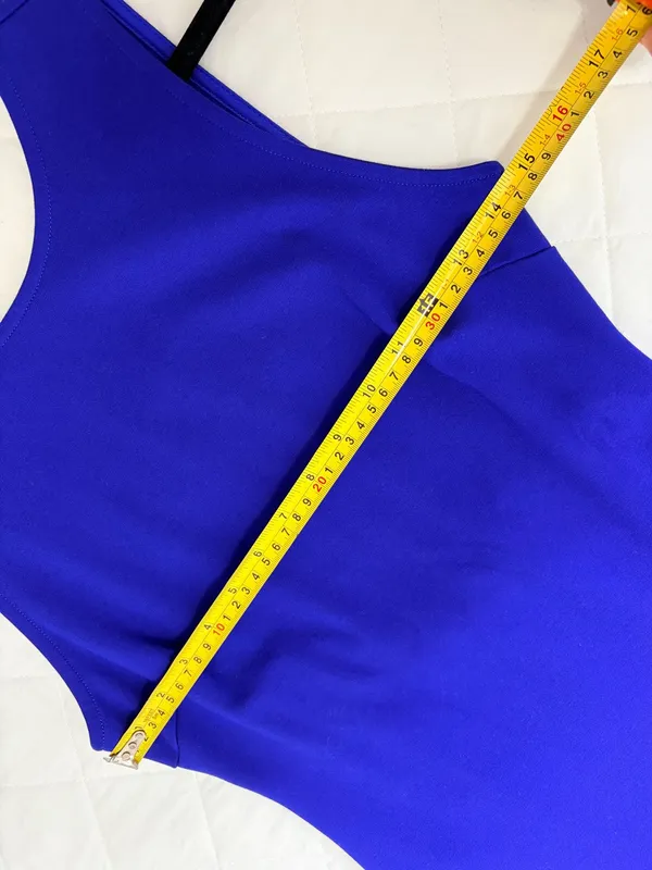 Lulus Cobalt Blue Bodycon Midi Dress Open Back Sleeveless Cocktail Party Office M - Image 6