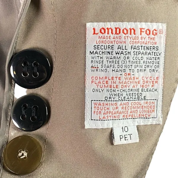 London Fog Women's Trench Coat Rain Jacket removable 3M‎ Thinsulate liner Sz 10P - Image 12