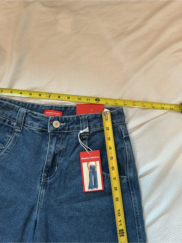 High-Rise Wide Leg Jeans in Dark Indigo - Image 3