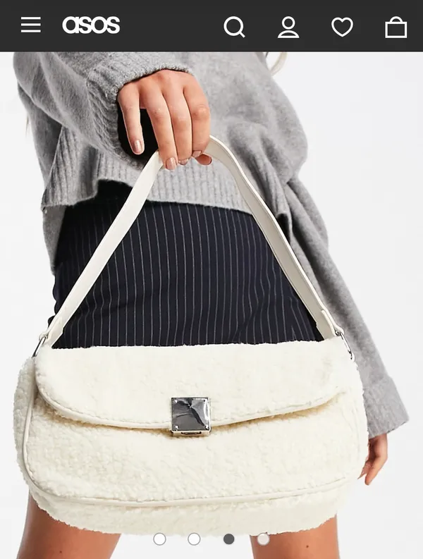 ASOS New Teddy Bag With Pockets And Magnetic Close - Image 3