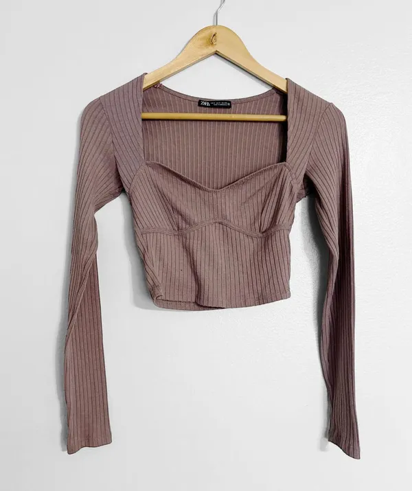 Zara Essential Crop Top - Image 2