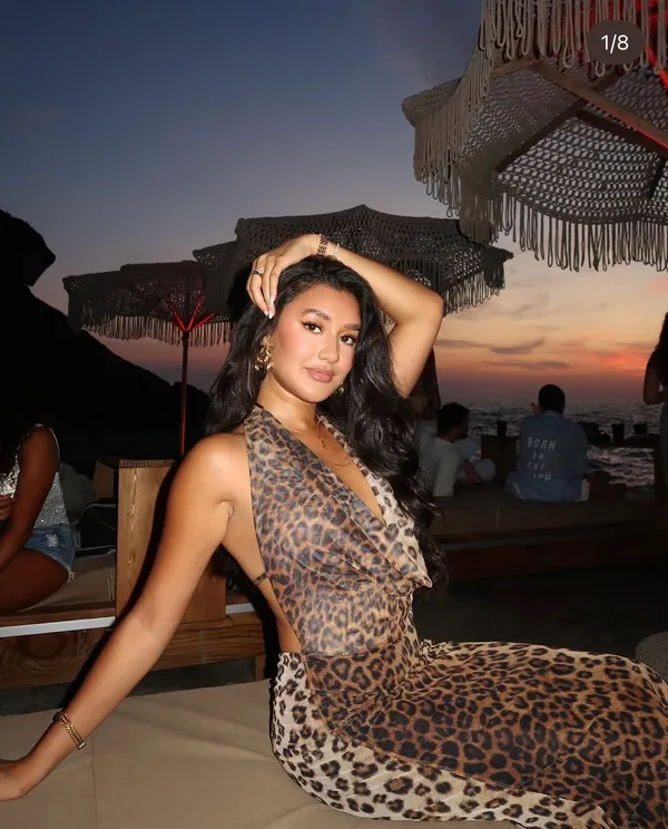 Zara Maxi plunge neck halter Dress Mesh Cheetah Animal print bodycon - Image 12