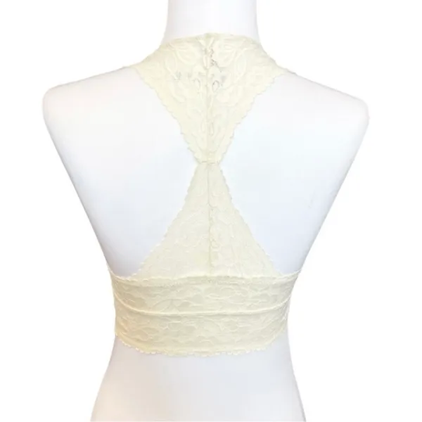 Free People Intimately Gallon Stretch Floral Lace Racer Back Bralette Size Small - Image 5