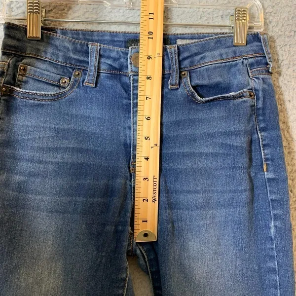 Aeropostale Jeans Womens 2 Blue High Waisted Stretch Denim‎ Jegging Distressed - Image 6