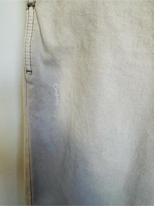 Free People Tan Cotton Twill Chino Pants High Rise Straight Leg Distressed 28 - Image 5