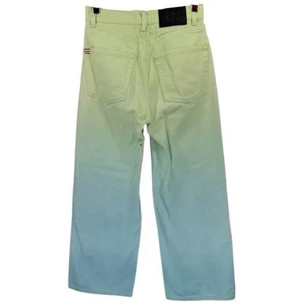 BDG Urban Outfitters High & Wide Ombre Jeans Green Blue Gradient Wide Leg Sz‎ 25 - Image 6