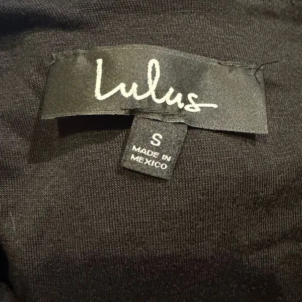 NWT Lulus Long Sleeve Open‎ Back Bodycon Mini Dress in Black Size Small - Image 4