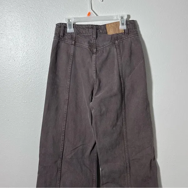 Cotton On Women Seam Wide Leg Dark Brown‎ Baggy Jeans Size 26 - Image 8
